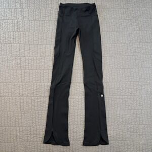 Lululemon Leggings Women 2 Black High Rise Mini Flare 32" Yoga Gym Athleisure